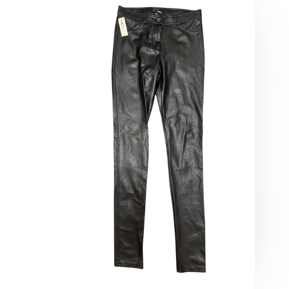 Wilfred Free Black Faux Leather Women Pants, NWTS, size 4 zipper entry